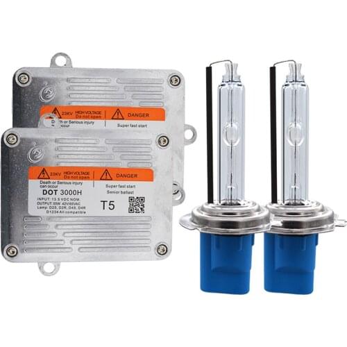 Premium 55W DLT Xenon H7 HID Headlight Kit 5500K Fast Bright H1 H3 H7 H11 9005 9006 HID Replacement Bulb DLT T5 HID Ballast Kit
