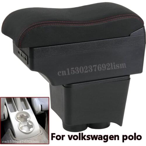 For Volkswagen VW Polo 9N 02-2009 2005 2006 2007 2008 Storage box Car Armrest box Interior Parts Retrofit accessories