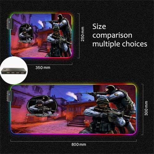 Merriger RGB Hot-selling New Product Four USB Port Game Console Accessories Large LED Desktop Luminous Mouse Pad Xxl CSGO Role