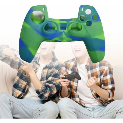 Multifunction Convenient Gamepad Case Camouflage Protective Silicone Anti-scratch Joypad Cover for Sony PS5
