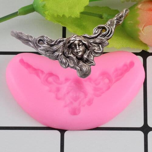 Mujiang Angel Cupcake Silicone Mold Party Fondant Cake Decorating Tools Candy Chocolate Clay Mould Kitchen Baking Cake Tool