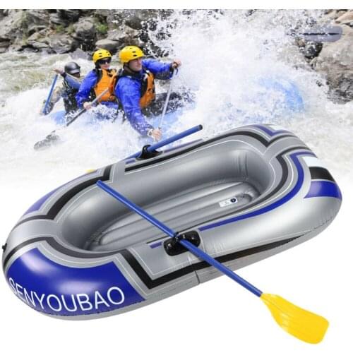 Inflatable Kayak Fishing Boat Inflatable Seat Cushion Waterproof Canoe Rowing Air Boat Double Valve Drifting For 1/2 Person