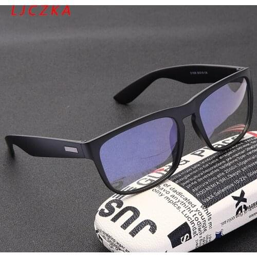 LJCZKA Anti Blue Light Computer Glasses Frame Women Men Anti Blue Blocking Square Gaming Glasses Optical Spectacle Eyeglass