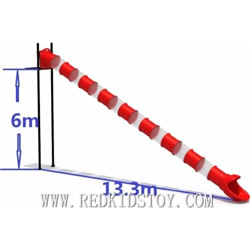 Shipped to Lebanon Customized Children Playground Equipment Nontoxic Plastic Tunnel Slide HZ-70228D