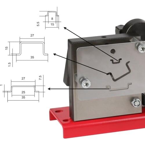 Din rail cutter, cutting 3 kinds of din rail 35x7.5 35x15 15x5.5 ral cutter, multi-function cutter, easy cutting with size ruler