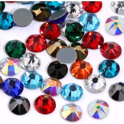 QIAO 360pcs/lot SS20 SS16 New Cut Facets 8 big 8 small Crystal Iron On Stone Hot fix Rhinestone for Garment Stone DIY
