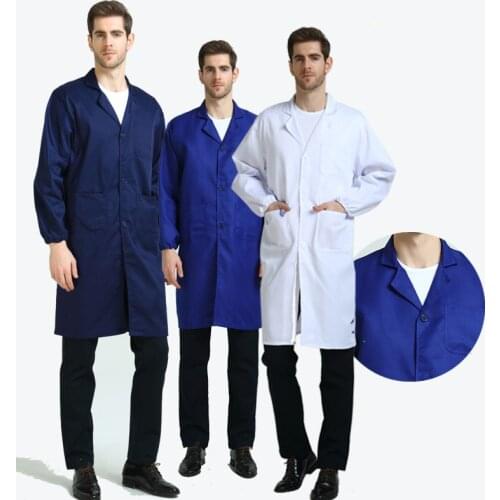 Worker clothing workwear Food Factory Warehouse Uniforms Dust Proof Overalls Long-sleeve doctors white coat suit porter outfit