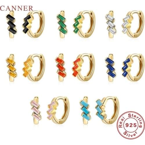 CANNER Ins Fengshui Drop Saffron Ring Earrings For Women S925 Sterling Silver Earrings Hoops Korean Fine Jewelry Pendientes