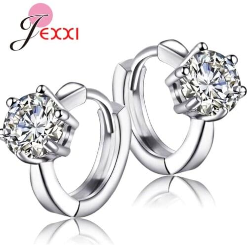 Top Vendor Women 925 Sterling Silver Claw Pattern Round Hoop Earrings Korean Fashion Cubic Zirconia Piercing Ear Jewelry