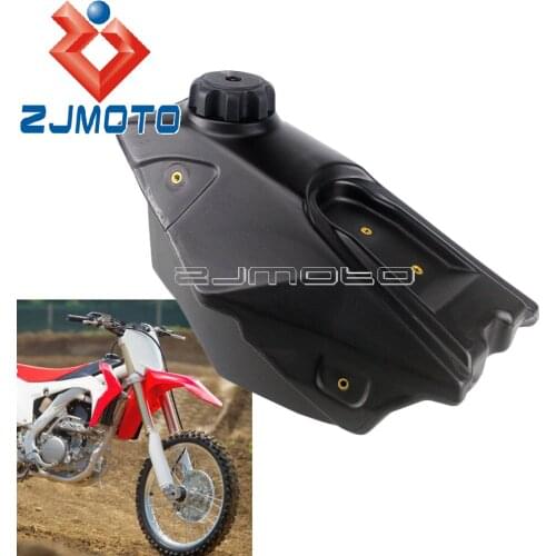 Motorcycle Fuel Oil Tank For Honda CRF 450R 2013-2016 CRF 250R 2014-2017 Dirt Pit Bike Motocross Black Plastic Gas Tanks