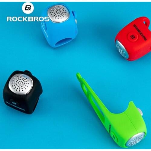 ROCKBROS Bicycle Electric Bell 110 dB Rainproof MTB Bike Handlebar Bell Silica gel Cycling Electr Scooter Horn Bike Accessories