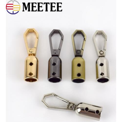 4/10pcs 8.6x46mm Handbag Tassel Clasp Hook Connector Bag Hanger Metal Buckle Bags Strap Stopper Cord Lock DIY Hardware Accessory