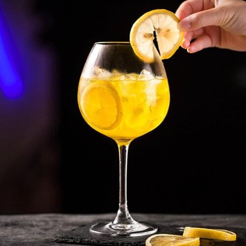 Tall gin tonic cocktail glass crystal glass Gin Tonicglass lead-free glass tall wine glass