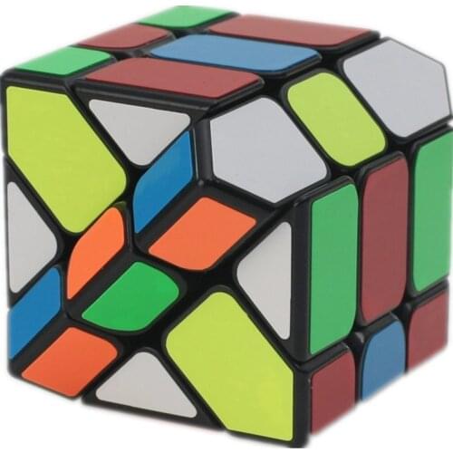 YongJun 3x3 Fisher Cube 3x3x3 Black and White Sticker Fisher Magic Cube 3Layers Speed Cube Professional Puzzle Toys For Children
