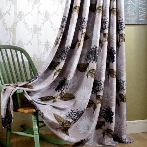 High Shading Blackout Curtains for Living Room Bedroom Beautiful Printed Floral Window Drapes Custom Made