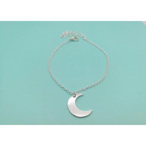 10PCS Fashion Cute Half Moon Bracelet Simple Crescent Moon Bracelet Galaxy Moon Bracelets Jewelry for Lady Girl