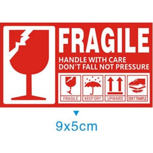 Wholesale and retail 108pcs/lot 9x5cm fragile sticker Up and handle with care keep dry shipping labels