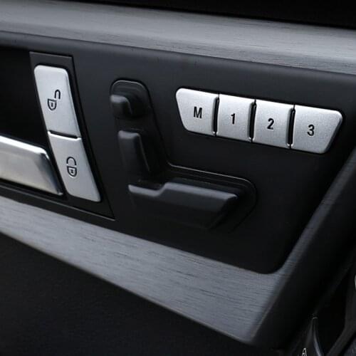 12pcs Stainless Steel Seat Memory Lock Unlock Switch Button Cover Trim For Mercedes Benz E-Class W212 GLK X204 GLE ML Class W166