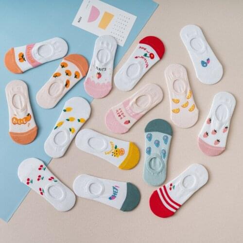 2021 Summer Spring New Japanese Cartoon Woman Socks Cotton Silicone Antiskid Socks Women Kawaii Harajuku Socks