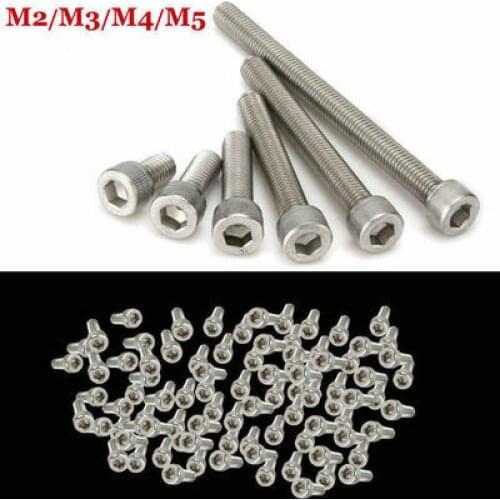 50Pc Allen Hex Socket Head Screw Bolt M4 Stainless Steel Screws Furniture Fastener M4*10mm/12mm/14mm/16mm/18mm/20mm/30mm