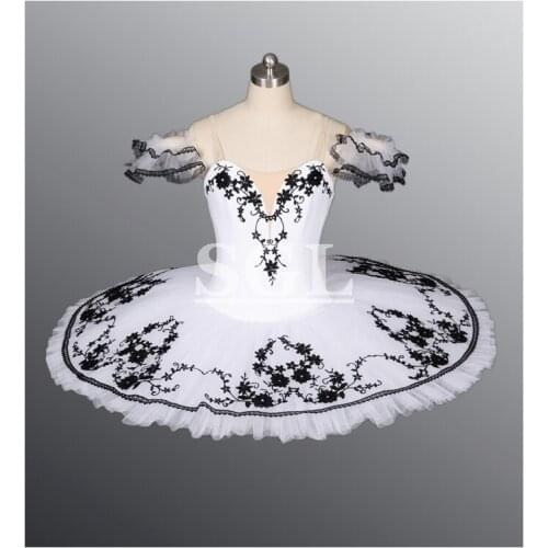 Free Shipping White Black Color Ballet Tutu Skirt Classical Dress For Competition Or Performance Dance Dresses China AT1085