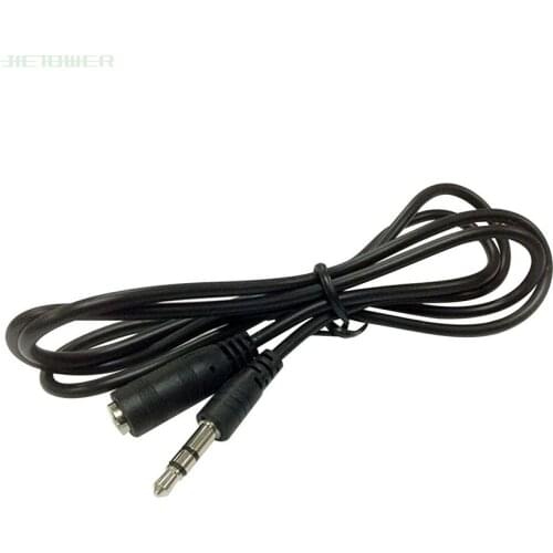 Free shipping high efficiency black 1.1M Stereo Audio Extension Cable 3.5mm Male to Female wholesales 300pcs/lot