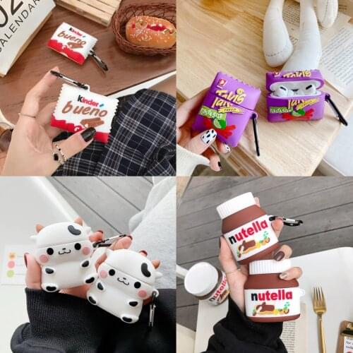 For apple airpod 1 2 Luxury 3D Kinder Bueno Chocolate Candy silicone cover Wireless charging bluetooth box for air pods pro 3