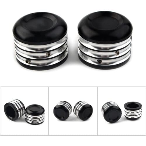 Black CNC Front Axle Cap Nut Cover Bolt Kits For Harley Dyna Electra Glide Sportster Electra Glides/Fat Boy/Tri Glide/Road King