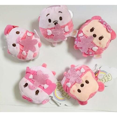 Disney Mickey Pooh Anime Plush Coin Purse Cartoon Money Bag Card Key Storage Purses Unisex Birthday Gifts New