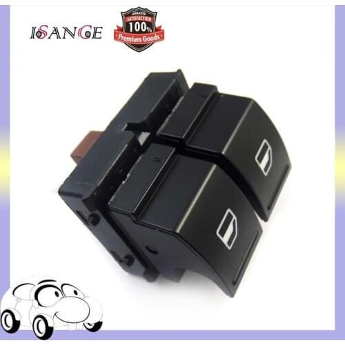 ISANCE Electric Window Switch 1Z0959858 For Skoda Fabia Octavia Roomster Superb Yeti 2006 2007 2008 2009 2010 2011 2012-2015
