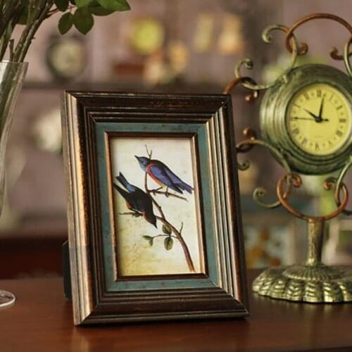 Retro Finishing Solid Wood Photo Frame For Home Room Table/Wall Photo Display,Picture Frame For Coffee Shop,Bar,Home Decor