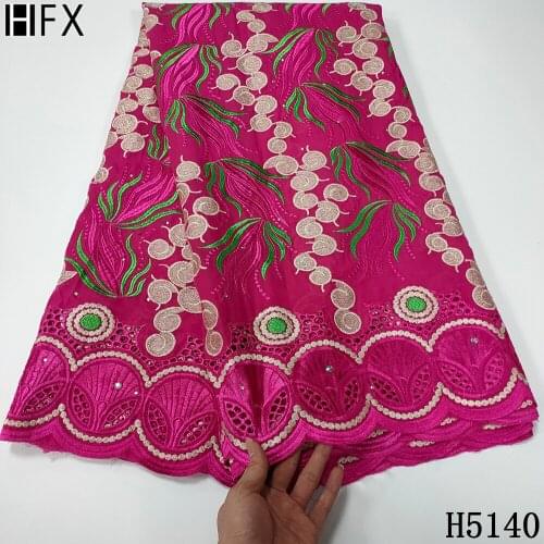 HFX Plum Swiss Voile High Quality Cotton Fabric Cotton African Lace Swiss Voile Lace in Switzerland Embroidered Brode For Sewing