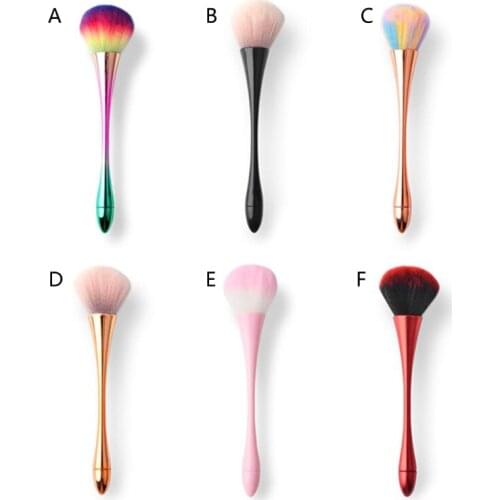 Nail Brush Professional Soft Foundation Brush Nylon UV Gel Multicolor Manicure Pedicure Brushes Salon DIY Accessory