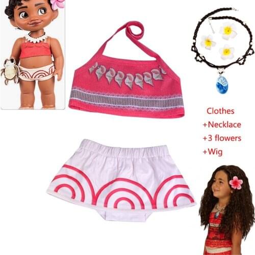 Baby Girls Summer Holiday Princess Clothing Set Birthday Infant Backless Moana Vaiana dress Costume Kids Fancy Fairy Beachwear