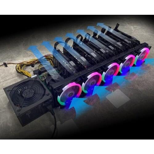 Soontech Open air Computer 8 GPU Miner frame case ETH 8gpu mining rig frame for ETH Kit unassemble Ethereum