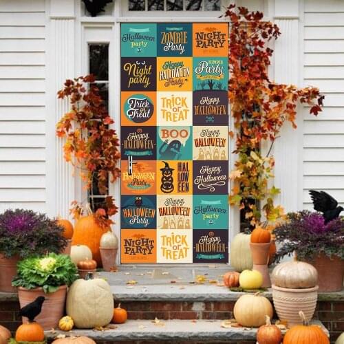 Creative Hlloween Decorative Door Sticker For Bedroom Playroom Imitation 3D Waterproof PVC Mural Decor Self Adhesive Wallpaper