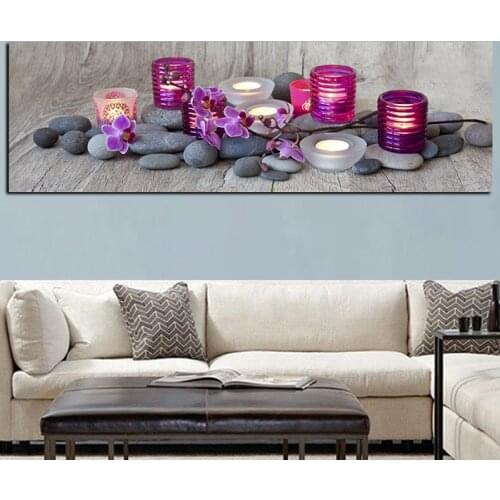 Square, round diamond painting orchid flower zen spa stone still life diamond embroidery, 5d cross stitch mosaic rhinestones