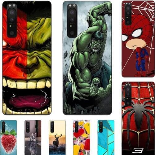 Soft Case For SONY Xperia 5 II Phone Cover For SONY Xperia 5 iii XQBQ62 XQBQ52G UKCX 6.1" Cartoon Fundas Super Hero Coque