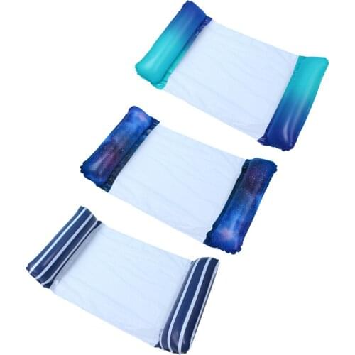 Inflatable Floating Row Water Sleeping Cushion Lounger Chair Water Hammock for Outdoor Swimming Pool Air Mattresses