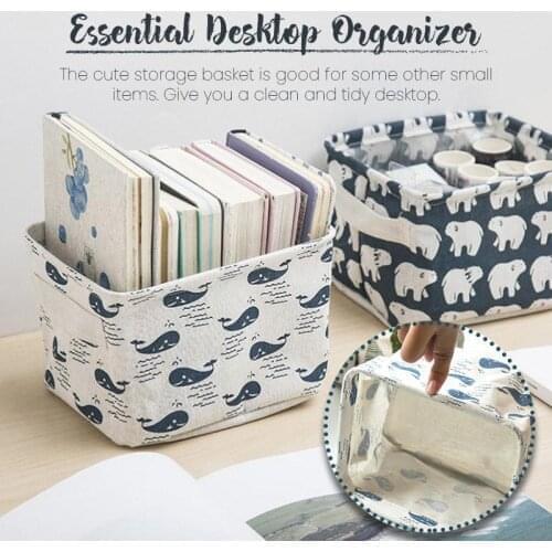 DIY Desktop Storage Box Waterproof Toy Sundries Storage Basket Cosmetic Underware Storage Organizer Office Stationery