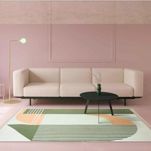 Nordic Geometric Carpet Living Room Bedroom Coffee Table Mat Home Wash-Free Sofa Bedside Blanket Large Area Rug Full-Piece Room