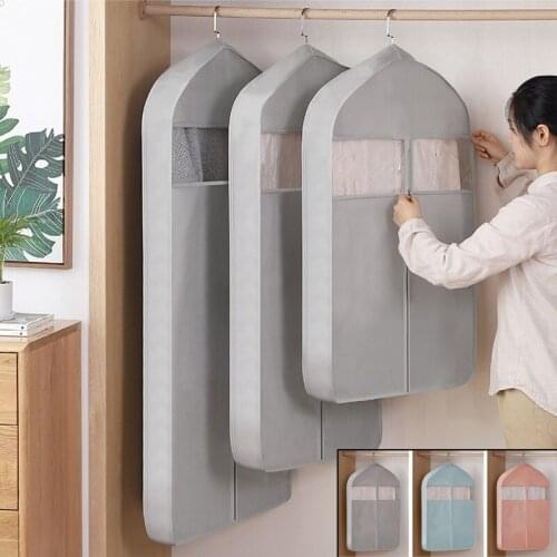 Hanging Clothes Dust Cover Transparent Dust Bag Household Wardrobe Coat Cover Clothes Dust-proof Suit Cover Hanging Bag