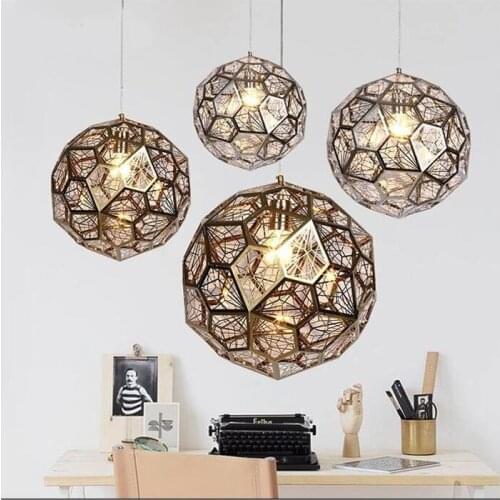 Post modern chandelier living room dining room stainless steel diamond ball chandelier irregular geometry Chandelier AC85-265V