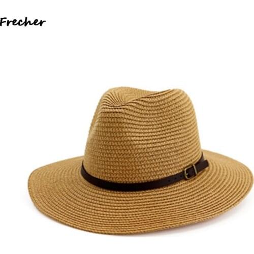 Women Simple Foldable Hat Beach Straw Hat Panama Ladies Cap Fashionable Handmade Casual Flat Brim Uv Sun Hat Gift