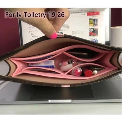 For Toiletry Pouch 15 19 26 Bag Purse Insert Organizer Makeup Handbag Travel Organizer Inner Base Shaper 2021 new