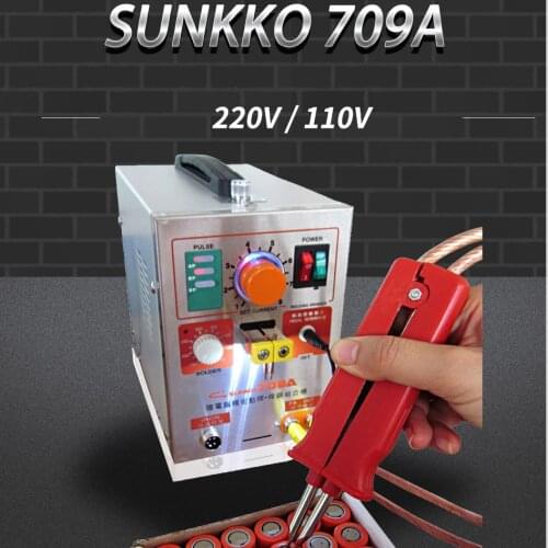 SUNKKO 709A with 70B Spot Welder 1.9KW LED light Pulse Battery Spot Welding Machine for 18650 battery pack welding precision