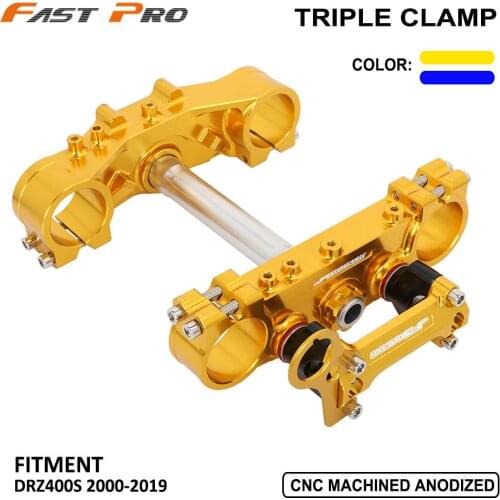 Motorcycle CNC Triple Tree Clamps Steering And Mount Clamp Adaptor For SUZUKI DRZ400S 2000-2019