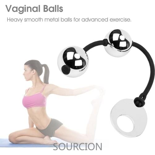 SourcionC Weighted Vaginal Balls Chinese Geisha Kegel Exerciser Metal Ben Wa Balls Anal Beads Sex Toys for Woman Sex Shop Adult