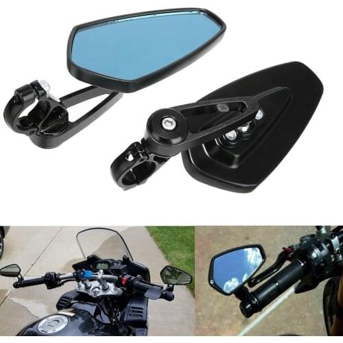 22mm Motorcycle Handle Bar End Rearview Mirrors for Suzuki GSXS1000 for CBR 600 CBR1000 RR for Ninja ZX 6R 9R 10R YZF R1 R6 R6S