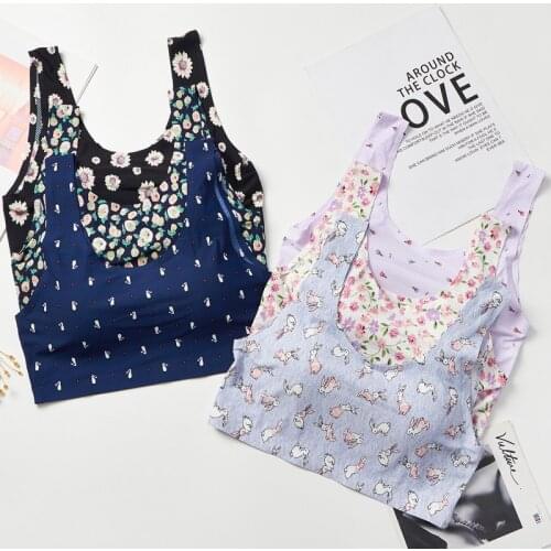 Women Tanks Crop Tops Female Crop Top Camis Sport Seamless Underwear Comfort Sexy Lingerie Fitness Padded Camisole Femme